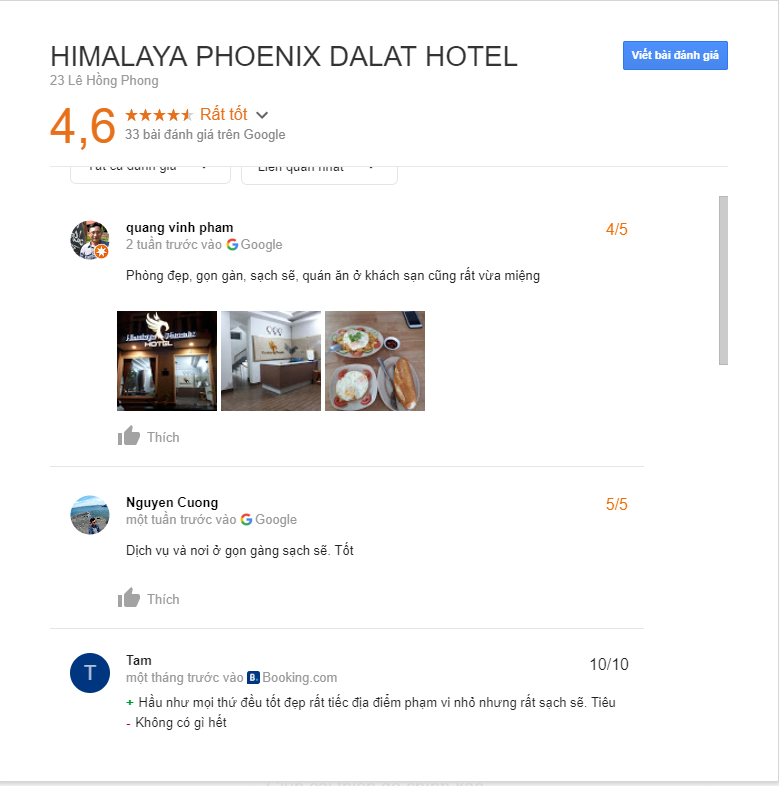 Đánh giá Himalaya Phoenix DaLat Hotel