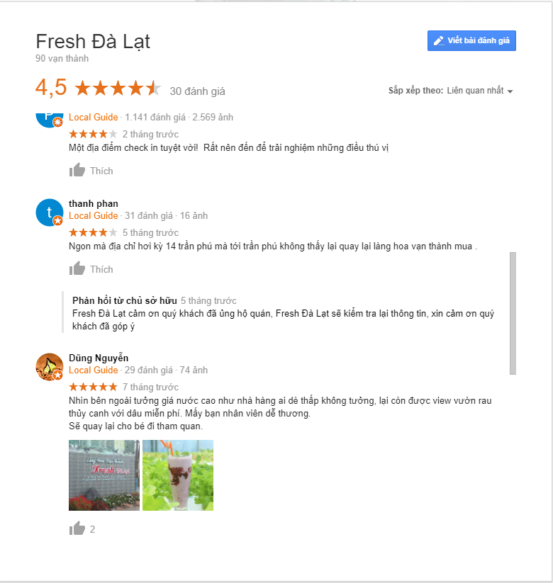 review fresh đà lạt