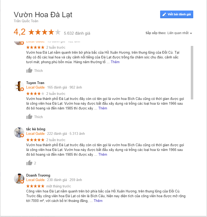 review vườn hoa thành phố Đà Lạt