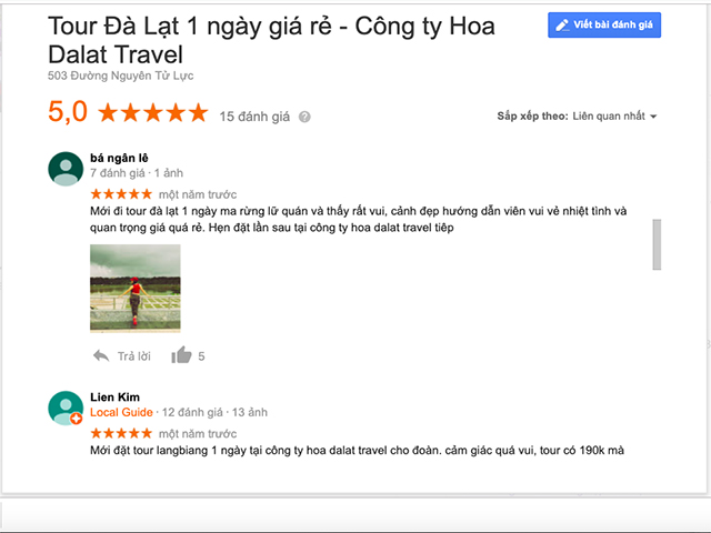 review tour Đà Lạt 1 ngày