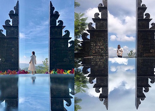 Chụp ảnh tại cổng trời Bali Đà Lạt