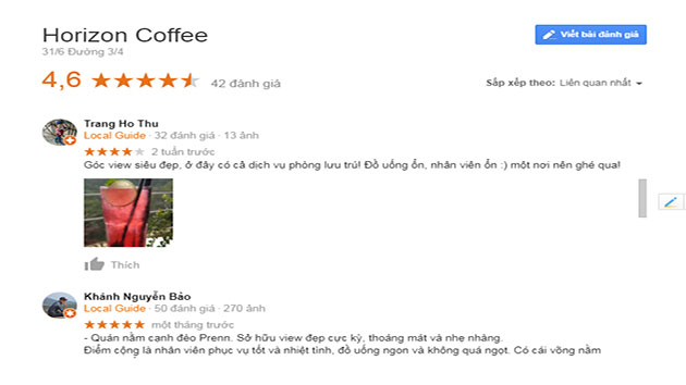 Đánh giá quán coffee Horizon Đà Lạt