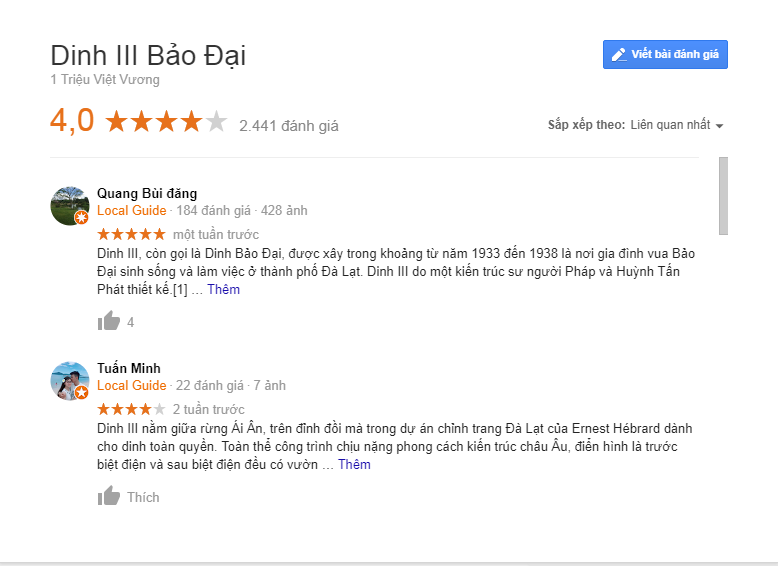 Review Dinh 3 Bảo Đại Đà Lạt
